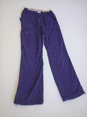 Koi Purple Stretch Drawstring Waist Scrub Pants Size XS